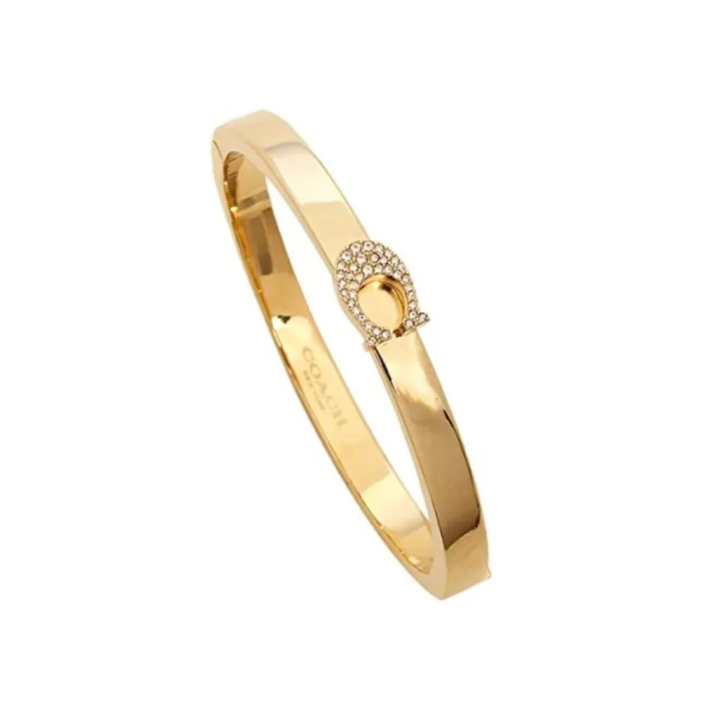 COACH Pave Signature Hinged Bangle